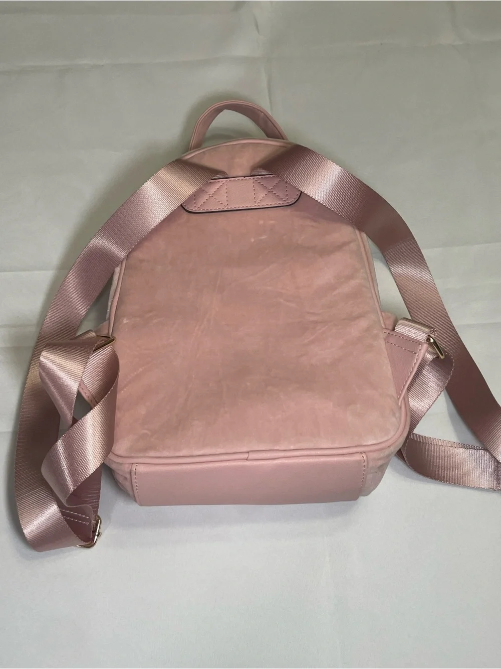 Juicy Couture Soft Pink Velvet  Mini Backpack with Heart Charm‎